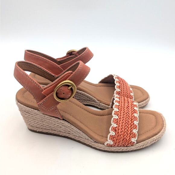 Söfft Inez Espadrille Wedge Sandal Open Toe Women's Papaya Size US7M EU37.5 - Picture 3 of 13